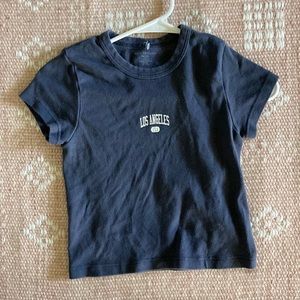 Brandy Melville blue LA top